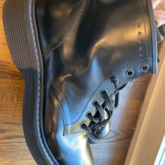 Brand New Marni Black Leather Combat Boots sz US 12 - Picture 9 of 12